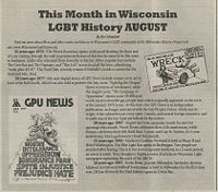 This Month in History article, August 2007